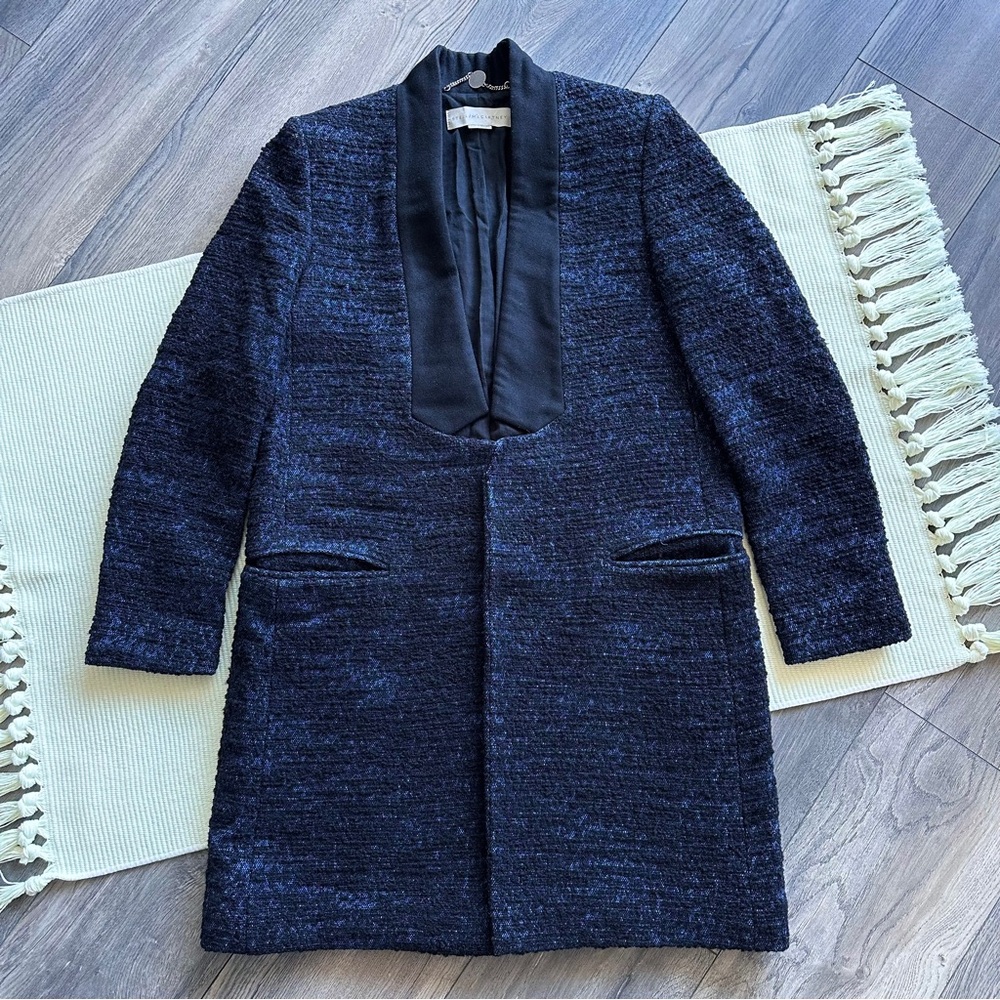 Stella McCartney 2012 Collection Navy Blue / Blue Wool Coat
